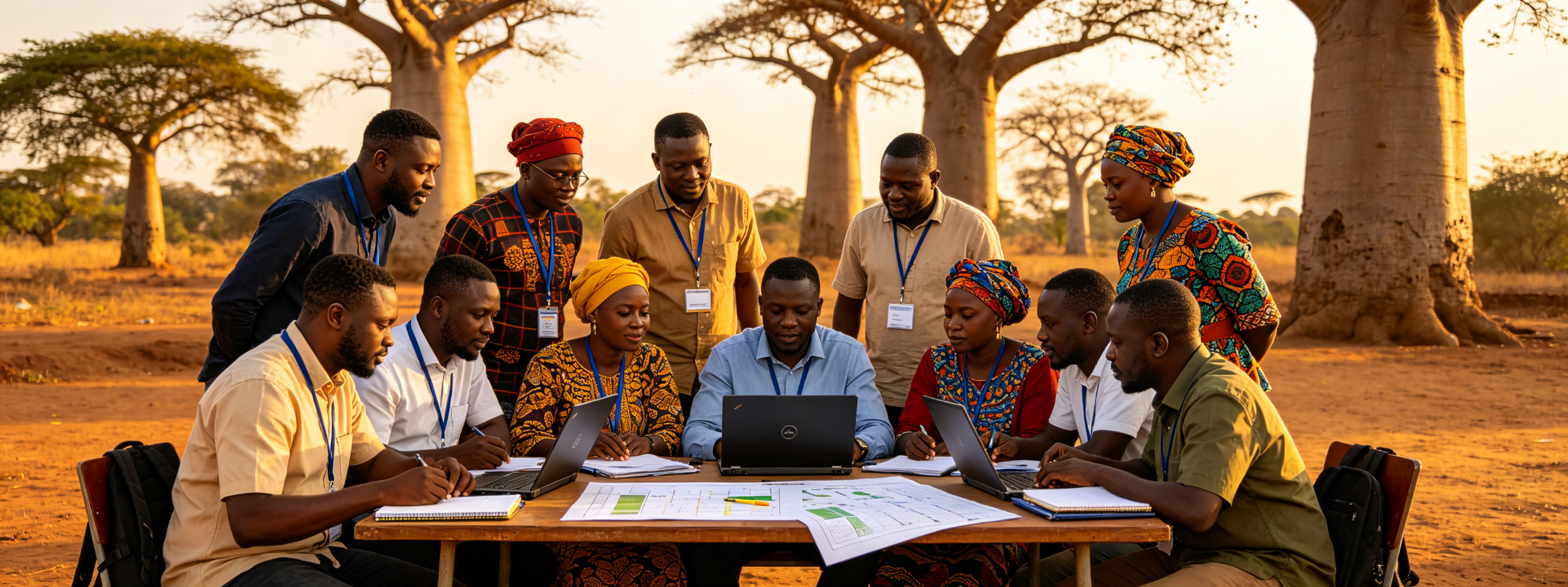women sitting in a circle looking at a map
