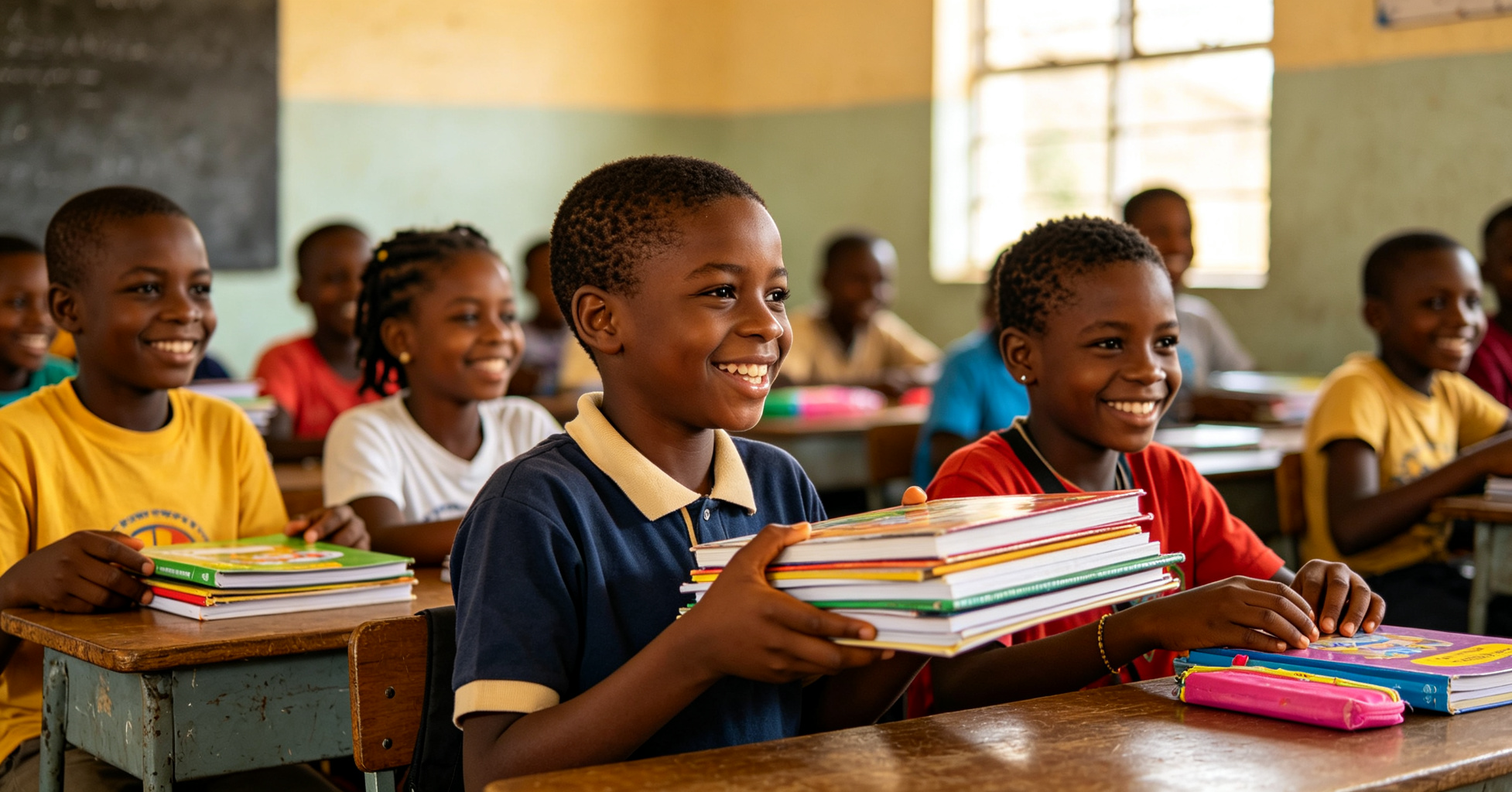 Children in a classroom supported by VULPRF education programs.
